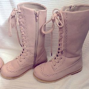 Trish Scully Victorian wing tipped soft pink boots, size 12. I have 2 of them.